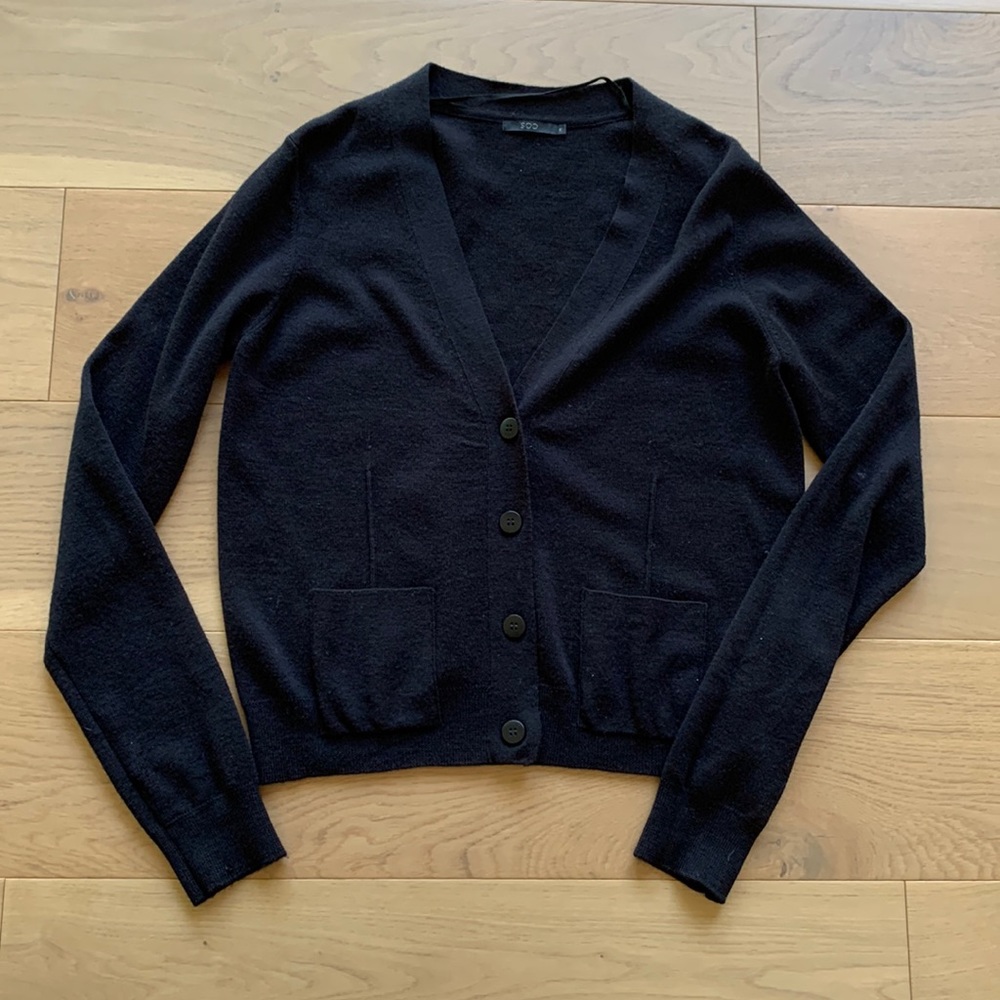 COS v-neck cardigan sweater